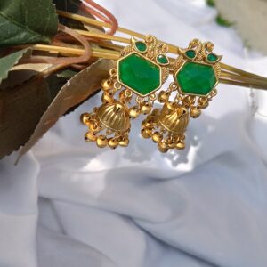 Mayuri Kashmiri Jhumka Green
