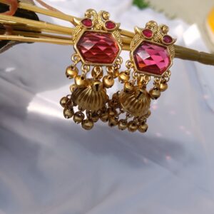 Mayuri Kashmiri Jhumka Red