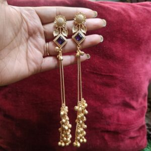 Suryamukhi Kashmiri Earrings Purple
