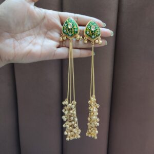 Tanjore Art Kashmiri Earrings