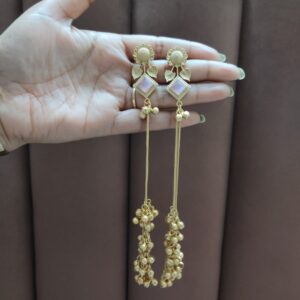 Suryamukhi Kashmiri Earrings Pink