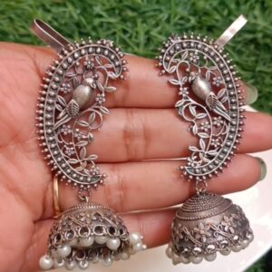 Silver bird brass Earcuffs Earrings