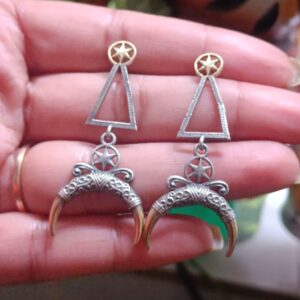 Dual Tone brass Earrings