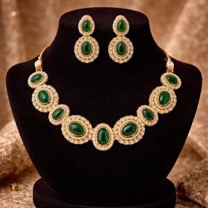 Mayra Kundan Necklace Green