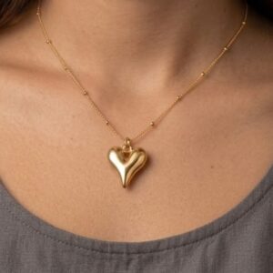 Golden heart Pendant Necklace