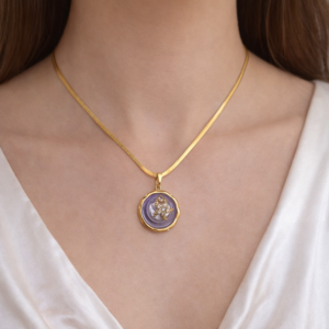 Enamel Star Pendant Necklace Purple