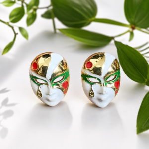 Mystic face mask statement  earrings
