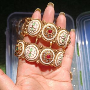 Meenakari Rajwadi Bangles Pair(2 bangles)