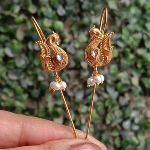 Peacock motifs bugadi earrings