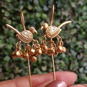 Bird motifs bugadi earrings