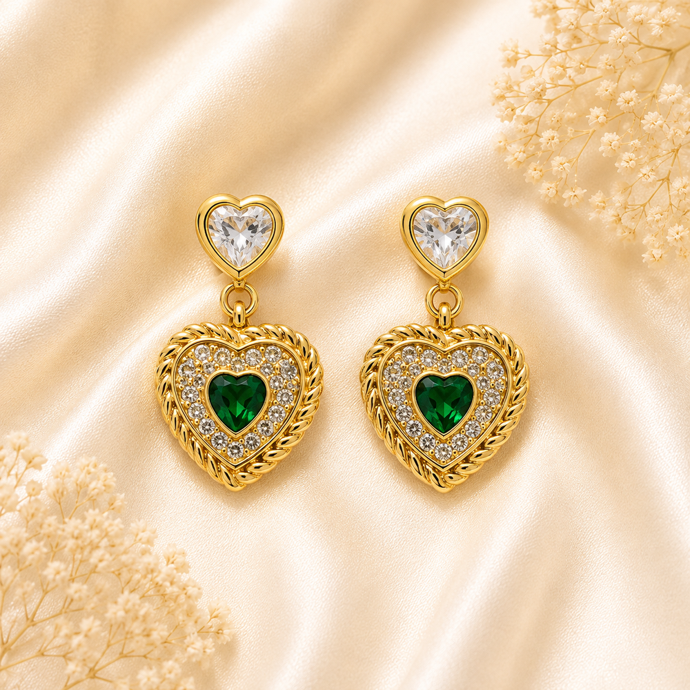 heart shaped Anti Tarnish earrings