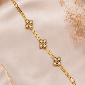 Gold Tone anti tarnish hand bracelet