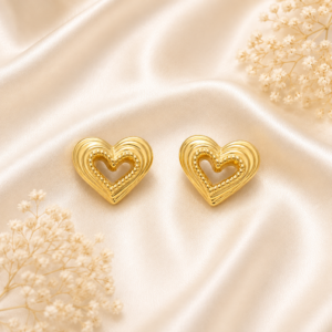 heart shaped Anti Tarnish earrings
