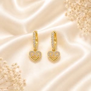 heart shaped Anti Tarnish earrings