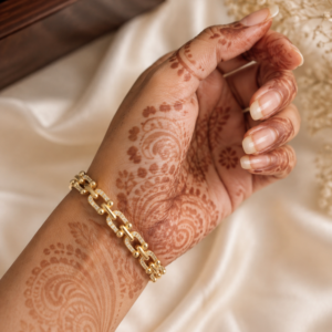 Gold Tone anti tarnish hand bracelet
