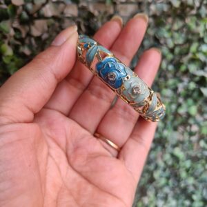 Sea green Meenakari Anti-Tarnish Kada Bracelet