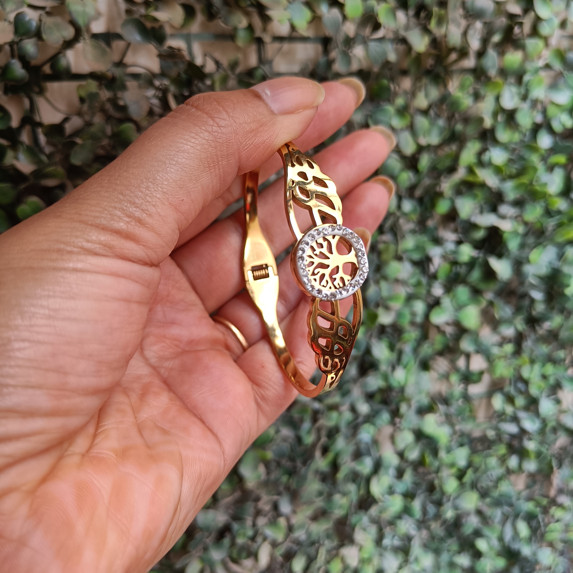 Gold Tone anti tarnish kada bracelet