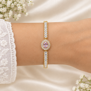 Gold Tone anti tarnish hand bracelet