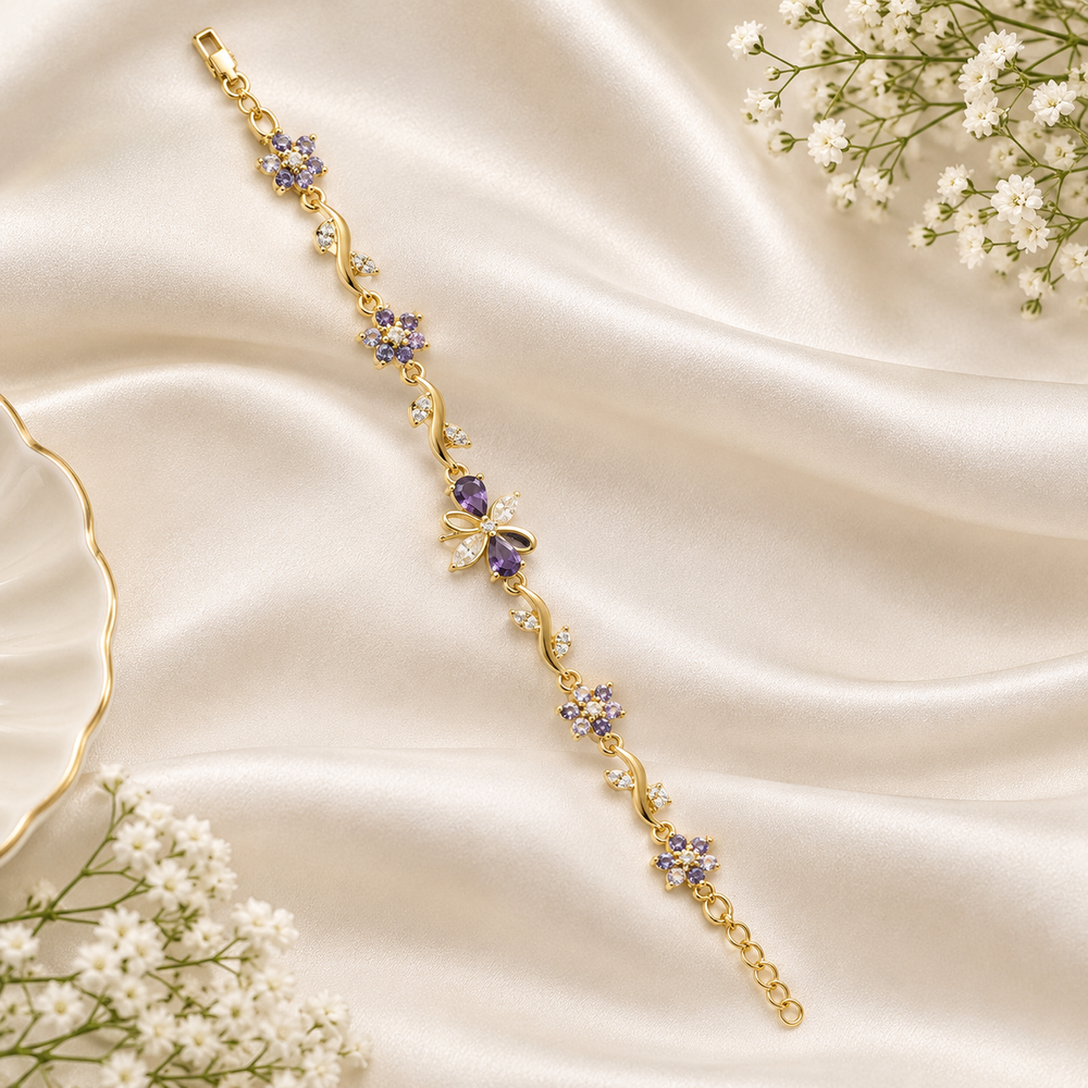 Gold Tone anti tarnish hand bracelet